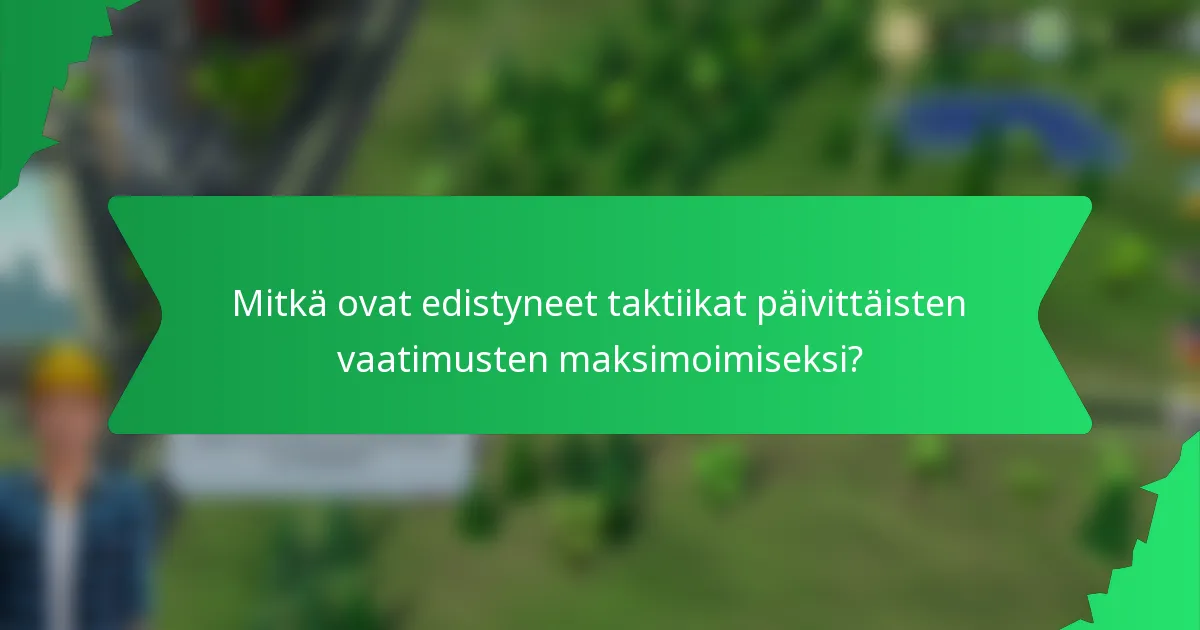 Mitkä ovat edistyneet taktiikat päivittäisten vaatimusten maksimoimiseksi?