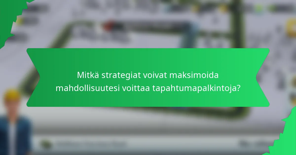 Mitkä strategiat voivat maksimoida mahdollisuutesi voittaa tapahtumapalkintoja?